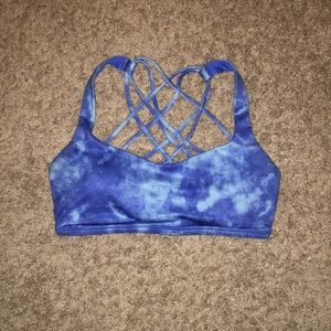 Blue lululemon sports bra